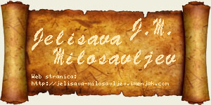 Jelisava Milosavljev vizit kartica